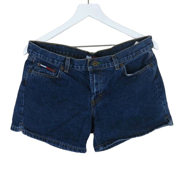 Y2K Tommy Hilfiger Dark Wash Jill Shorts - Women's 13 - Picture 1 of 4